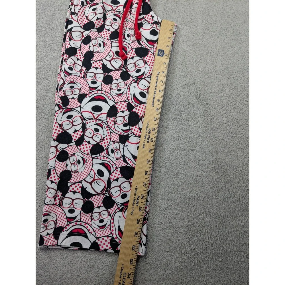 Disney Mickey Mouse Pajama Pants Womens Size Small Red Polka Dot Cotton Lounge - Picture 7 of 11